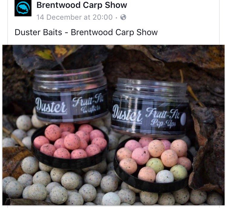 kirkyduster's tweet photo. @DusterBaits are at Brentwood carp show 28th 29th Jan 2017 be sure to get down there #dusterbaits #brentwoodcarpshow https://t.co/2PM8bOVjyg