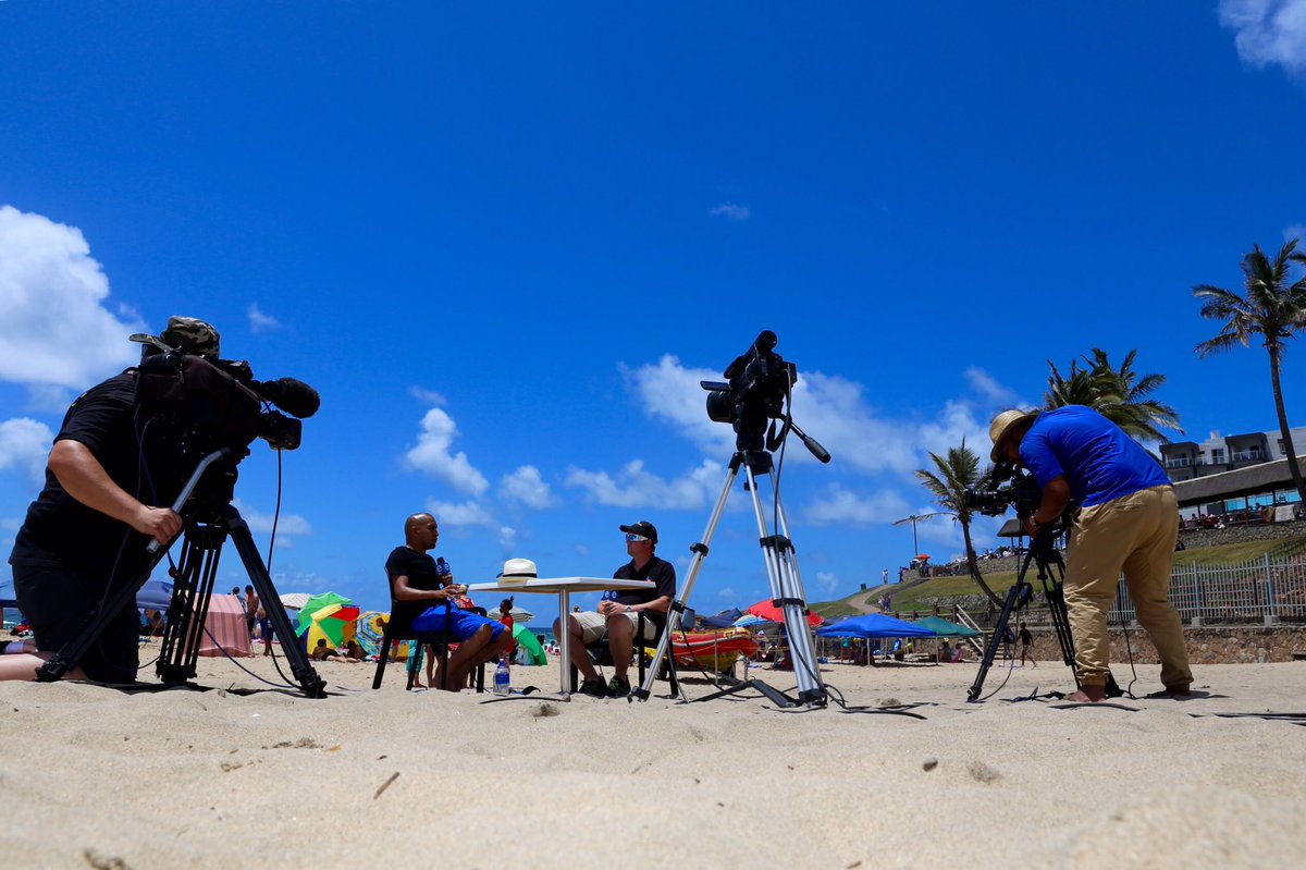 DasenThathiah's tweet photo. #eNCA #BeachStudio (Pic by Chris Botha) https://t.co/GqlOBmJJeD