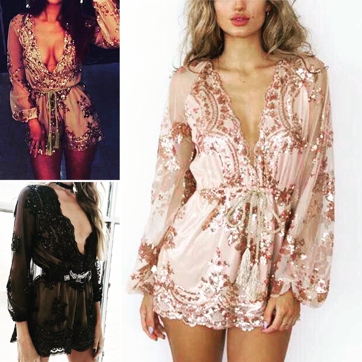 Blingalicious_'s tweet photo. WAS €85 NOW €45 😍 we love January sales 💁🏼 this rose gold/black playsuit is perfect for New Years Eve 💎💎💎 https://t.co/pzFj1ZWIqv
