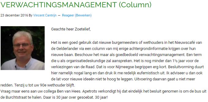 Column Cantrijn: Verwachtingsmanagement vr nieuwe #wethouder Zoetelief: bus uit Burchtstraat...30 jaar gesoebat 024! bit.ly/verwachtingsma…