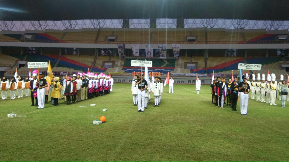 Peserta Grand Prix Marching Band siap unjuk gigi memperlihatkan kebolehannya dalam Marching Band. Untuk memperebutkan piala Presiden