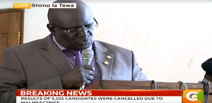 citizentvkenya's tweet photo. Prof Magoha: We need to get it out of the system that our children can only succeed if they get grade A  #KCSE2016 https://t.co/KxLoy8EDQW