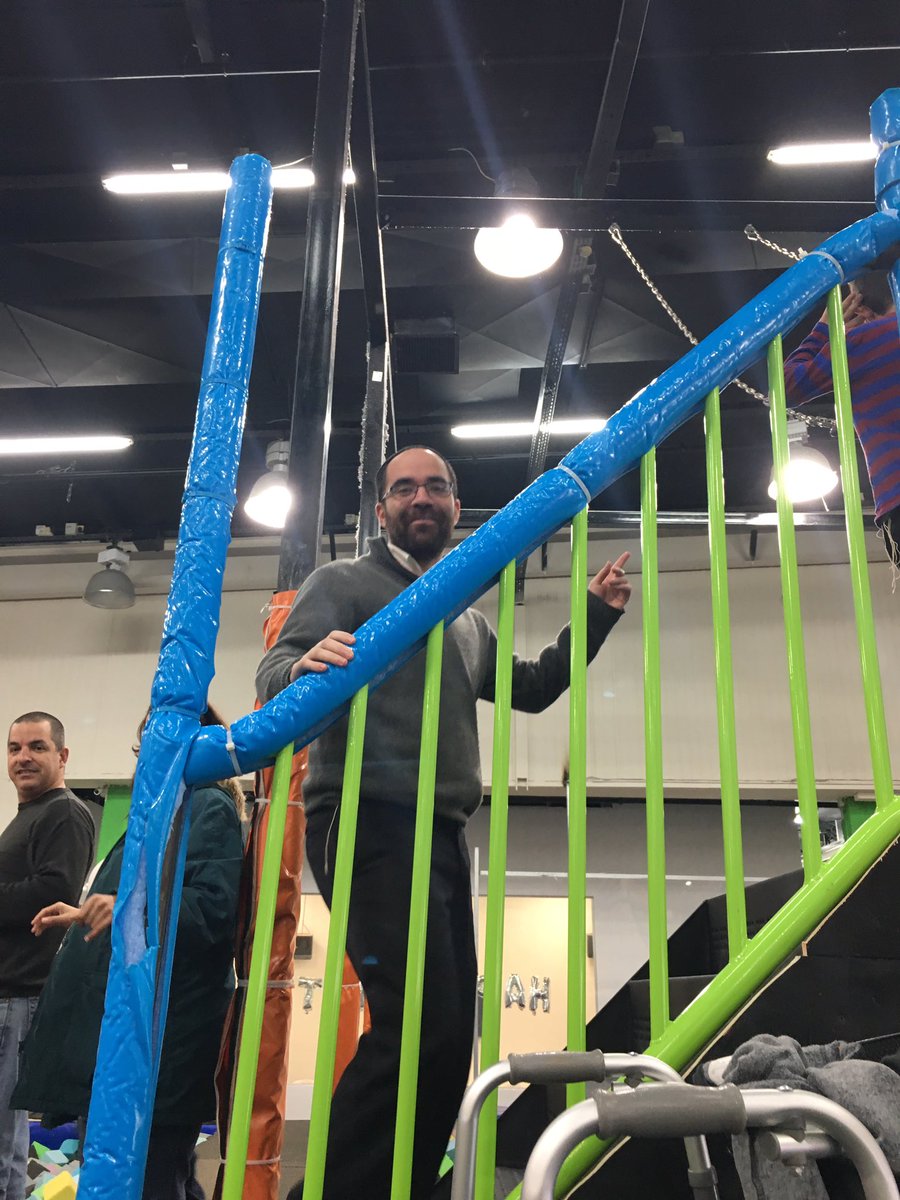 ChaimMo's tweet photo. @shlomostark123 At trampoline park in Rishon. You coming? https://t.co/RPzjk06AkX