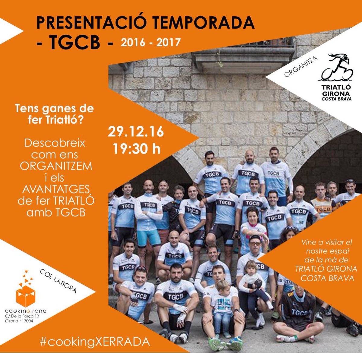 TGCBINN's tweet photo. Regala't un repte pel 2017!
Si vols fer triatló o busques companys per entrenar alguna de les tres disciplines... T'ESPEREM! https://t.co/W51Ejg51d2