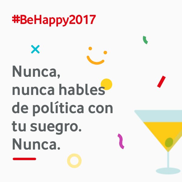 vodafone_es's tweet photo. Habla que te habla esta Nochevieja porque si eres de Vodafone, te regalamos todas las llamadas #BeHappy2017 Actívalo👉https://t.co/7ByGBmEaBi https://t.co/LDIUUfwMPs