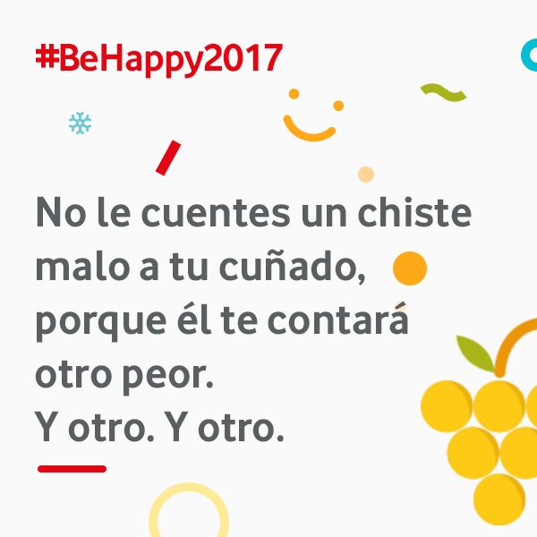 vodafone_es's tweet photo. Habla que te habla esta Nochevieja porque si eres de Vodafone, te regalamos todas las llamadas #BeHappy2017 Actívalo👉https://t.co/7ByGBmEaBi https://t.co/LDIUUfwMPs
