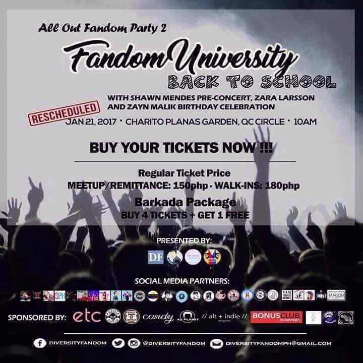 1DPhil_AD's tweet photo. Please be part of this great event this coming New Year! #FandomUniversity on 21st of January 2017. Buy your tickets now! @diversityfandom https://t.co/grMKx7AHTX