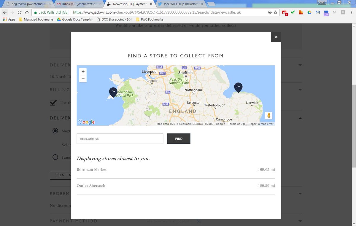 JWjosh's tweet photo. @JackWills_Help This is all I can get as options. https://t.co/IfxeV9rIxf