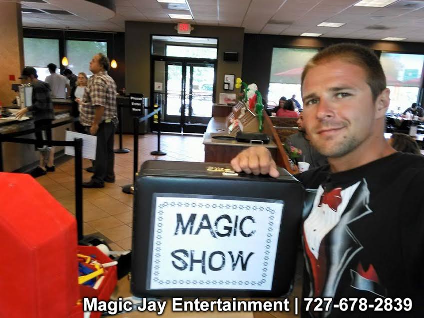 HIRE #ClearwaterBeachFL Magician Magic Jay! He is a professional magician and entertainer for your special events ….
Call (727) 678-2839