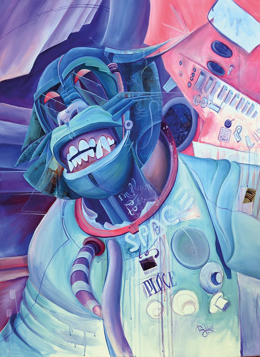 art_graz's tweet photo. Tom Lohner´s Hauptwerk der H`Animalsim Serie: „The Astronaut“
#TomLohner @TomLohner #Graz #Kunst #kultur #Steiermark #artgraz #Surrealismus https://t.co/rvrltFEKAJ