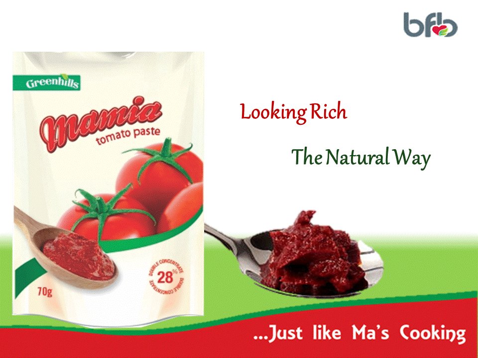Boulos_Foods's tweet photo. Have a feel of a natural looking tomato paste in MAMIA Tomato paste; enjoy it.
#tomatopaste #quality #MAMIA #BFB
Compliments of the season. https://t.co/IxulDdAcX9