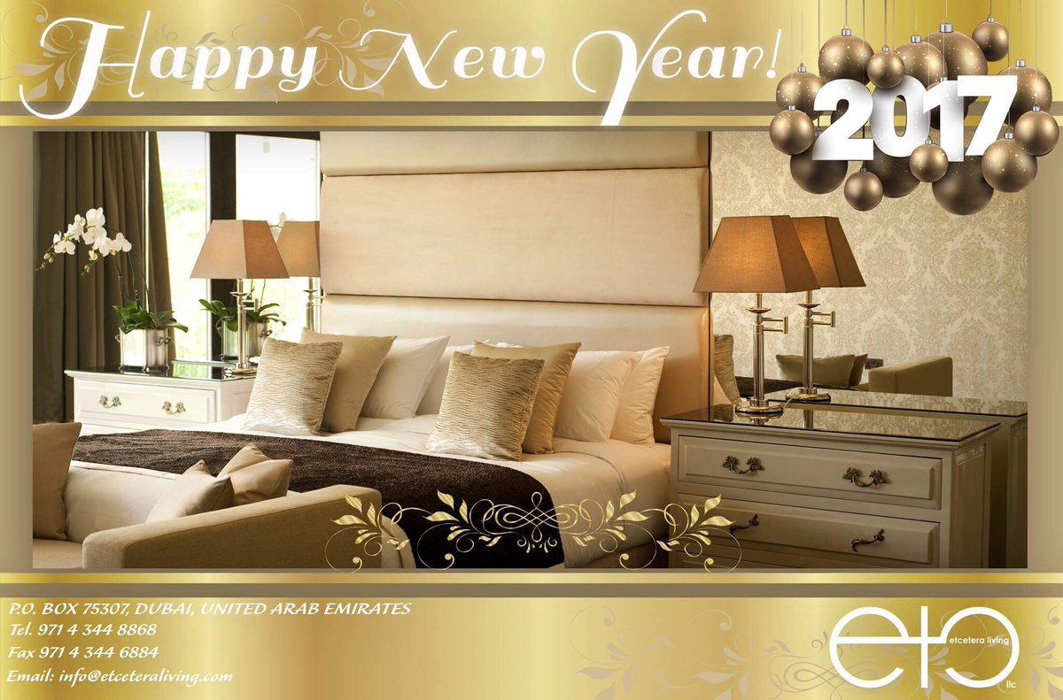 EtceteraLiving's tweet photo. Wishing you all a New Year that brings luck and prosperity that fills your home with joy and spirit, Happy New Year🎉#teametc #mydubai #uae https://t.co/vLGa9NQPw8
