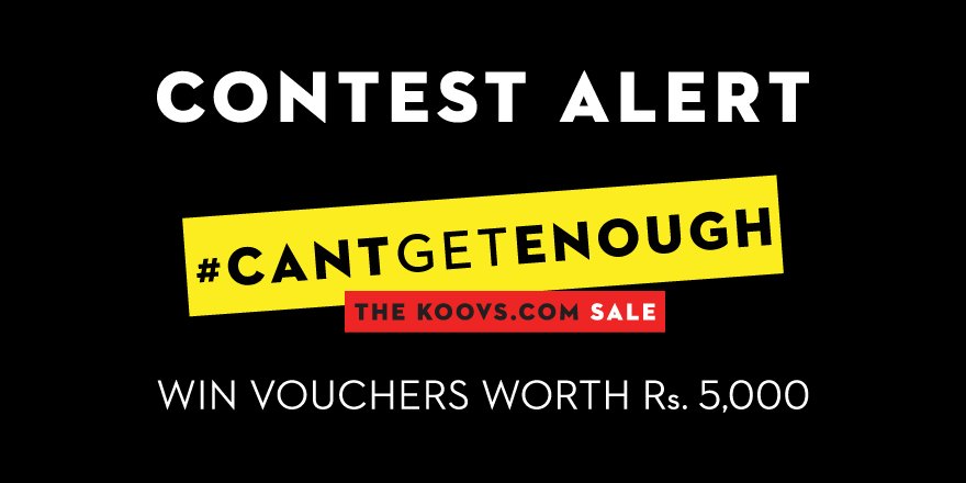 #ContestAlert: Follow <a href="/filmfare/">Filmfare</a> &amp; participate in KOOVS.COM #CantGetEnough Sale contest to win vouchers worth Rs. 5000! #KOOVS