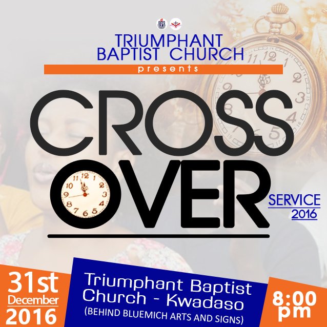 perfectpoint45's tweet photo. #PerfectPointEventUpdate
•Cross Over Service '16'
•31st December, 2016
•Triumphant Baptist Church
•8:00pm
#perfectpoint https://t.co/6Xnu2Ljr3n