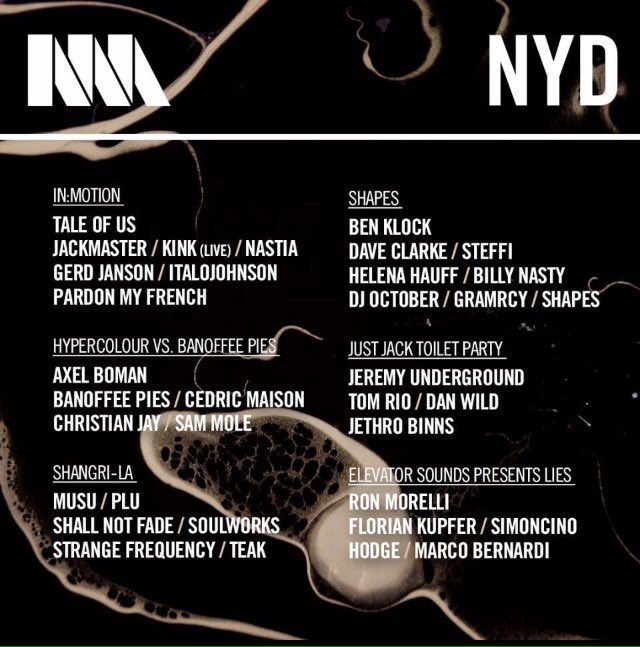 ItsAllTechno's tweet photo. NYD @BristolInMotion ft @TaleOfUs @jackmaster @BenKlock @DJDaveClarke @KiNK303 + more https://t.co/T2f9oobb9J
