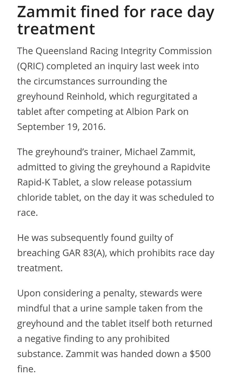 PetLevrieri's tweet photo. ☛#GreyhoundRacing #Australia ☚
📌#AnimalAbuse 📌#Doping 
⚠#Arsenic ⚠#Amphe ⚠#Cobalt ⚠#VitK 
⚠#Raceday #treatments ⚠

 https://t.co/TJfCwhJYR5 https://t.co/p24l0RuIGq