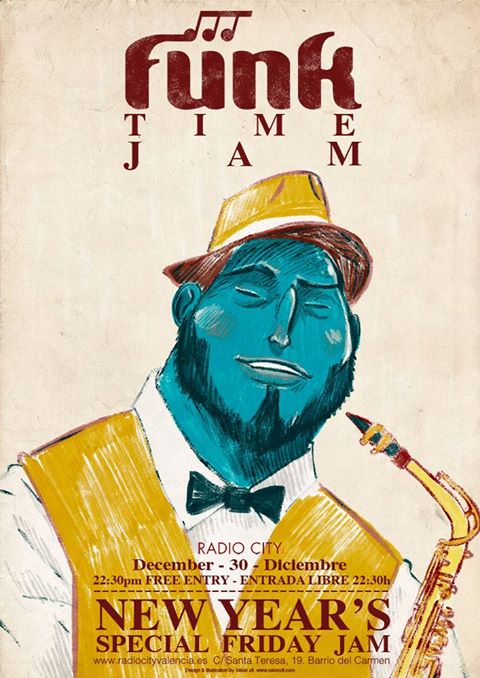 RadioCityValenc's tweet photo. ¡Calienta motores para #Nochevieja al ritmo del mejor #Funk! Te esperamos mañana, viernes, en el #FunkTime #ConciertosValencia #FunkValencia https://t.co/NiZ93xxhll