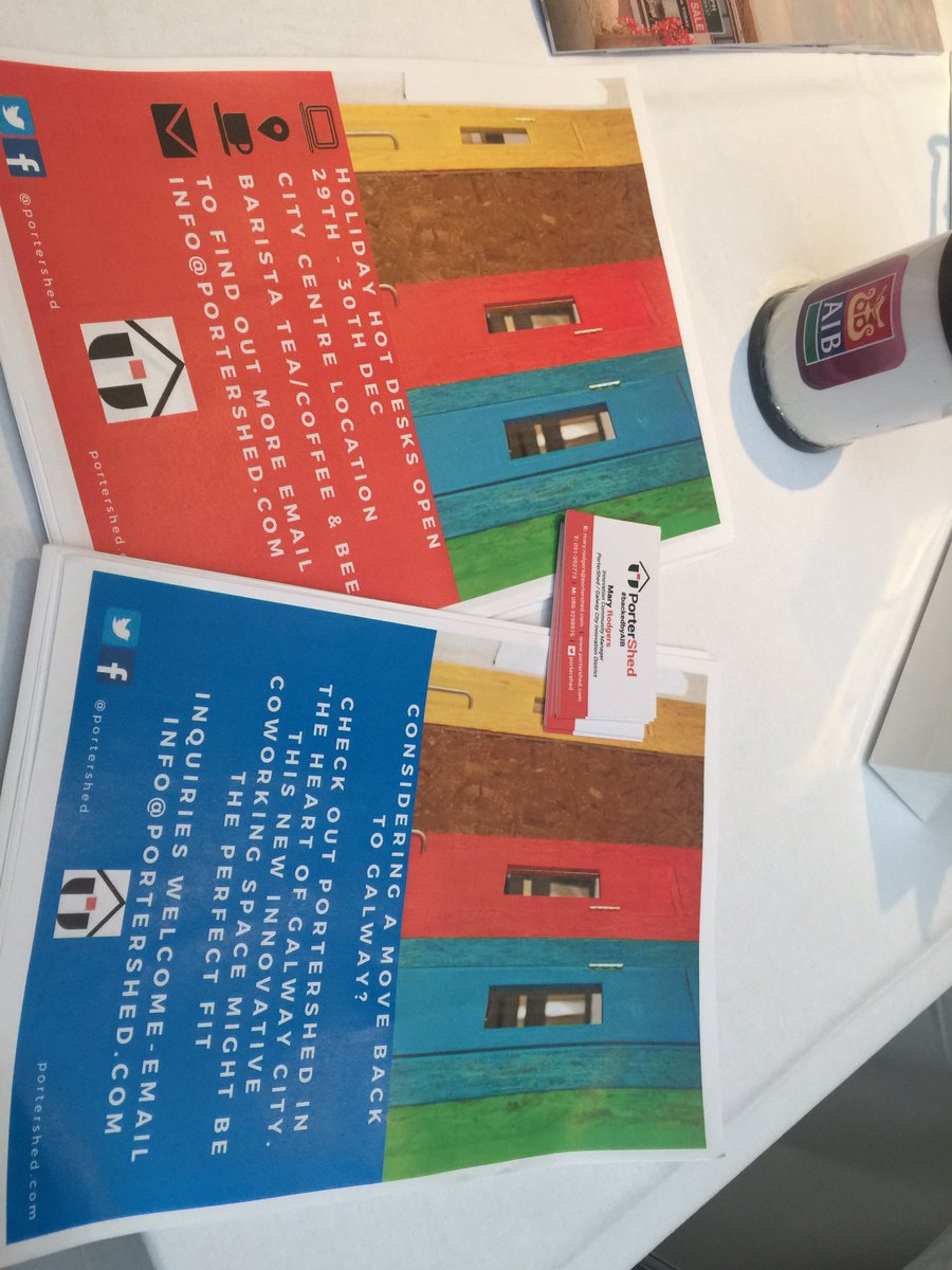 portershed's tweet photo. We are excited to be here @cmcnjobs #homeforwork event to promote #Galway as a great place to live and work! #coworking #collaboration https://t.co/ROTfv7brlE