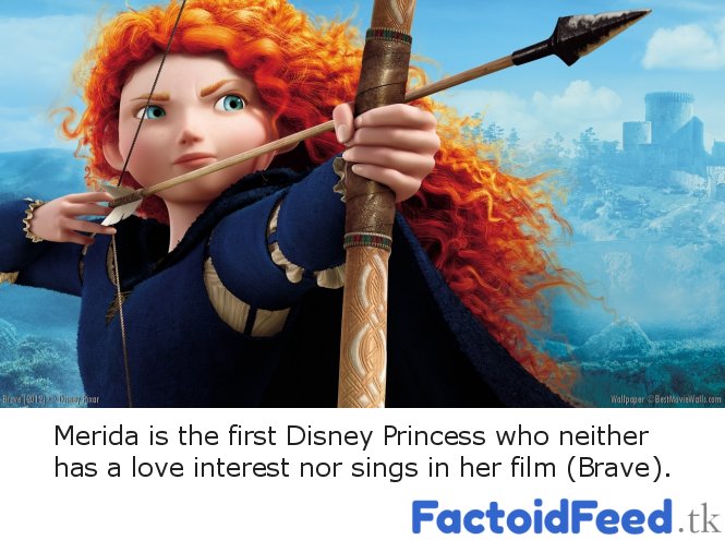 Braver - factoidfeed.tk/entertainment/… #Disney #disneyprincess #pixar #trivia #entertainment