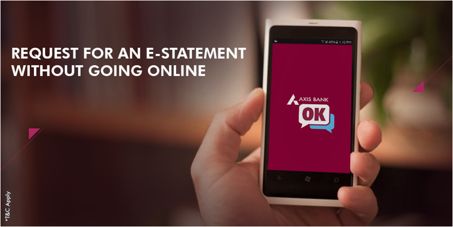AxisBankSupport's tweet photo. Getting hold of account statements won't be an issue anymore. Try the #AxisOK App today: https://t.co/foevu8P4cX https://t.co/D322J4u2nk