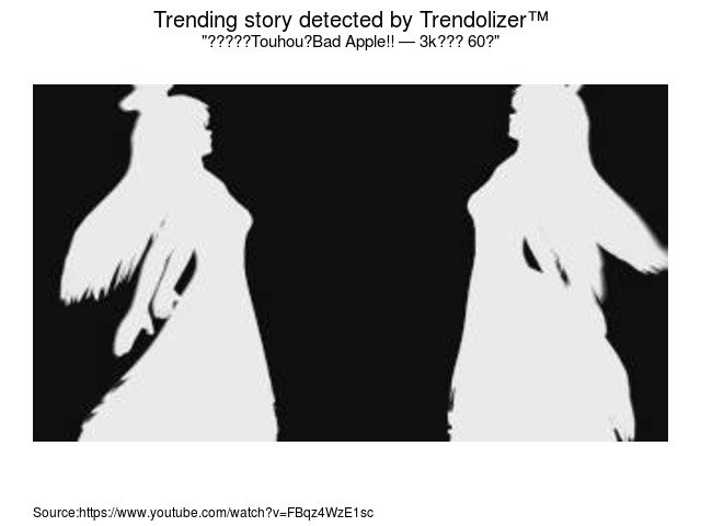 Comicolizer's tweet image. ????【Touhou】Bad Apple!! — 3kᵁᴴᴰ 60ᵖ #YouTube #deepconvolutionalneuralnetworks #Sony comics.trendolizer.com/2016/12/touhou…