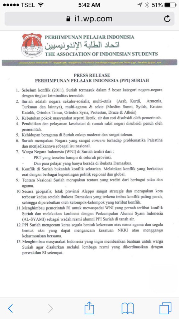 gm_gm's tweet photo. Para pelajar/mahasiswa Indonesia di Suriah memberitahu apa sebenarnya yg terjadi di negeri yg dikoyak perang itu. https://t.co/713Y4G7w1d
