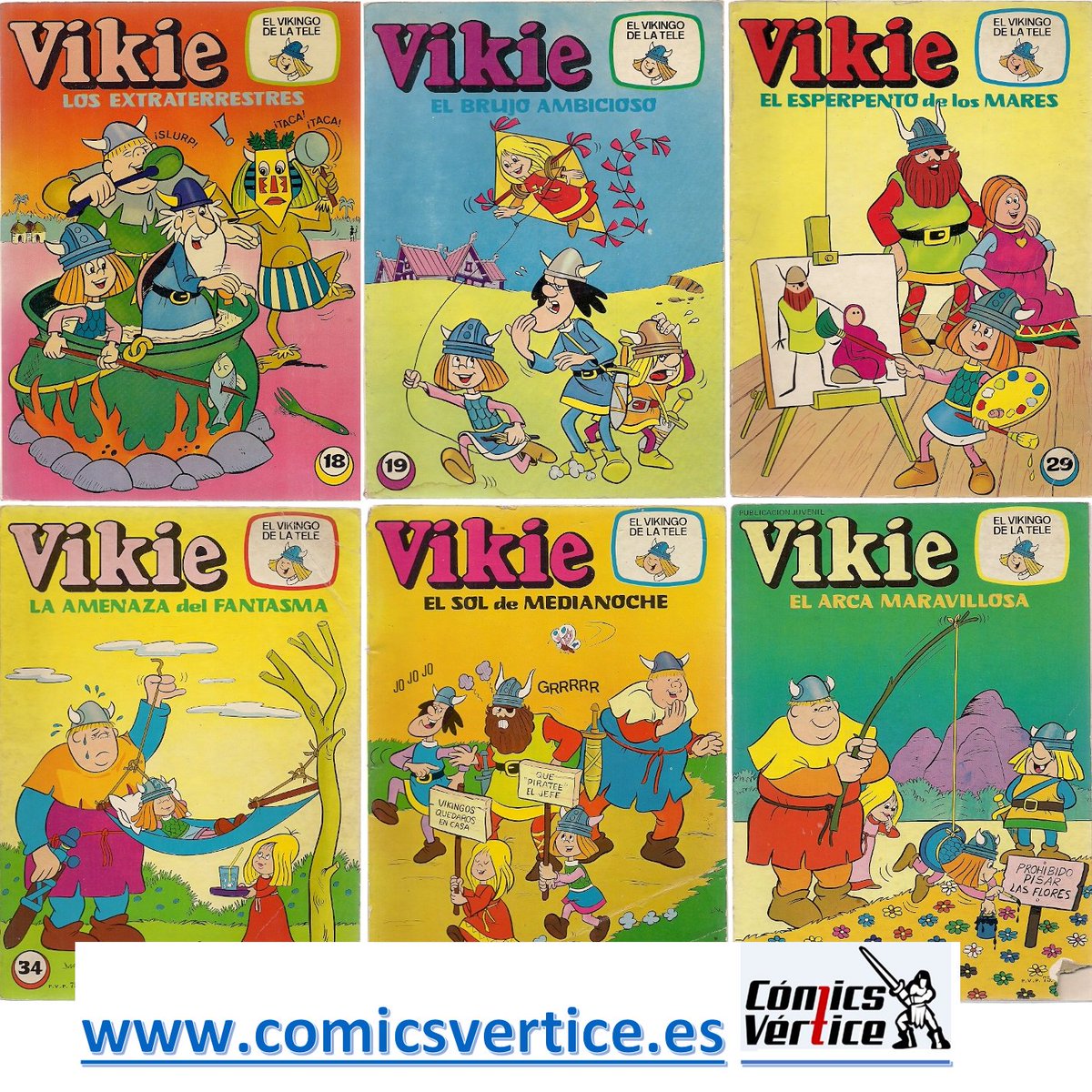 #Vikie, ediciones recreativas, ersa, publicado entre los 70 y los 80 alcanzando 77 ejemplares. En #cómics vértice. 
comicsvertice.es/index.php?cont…