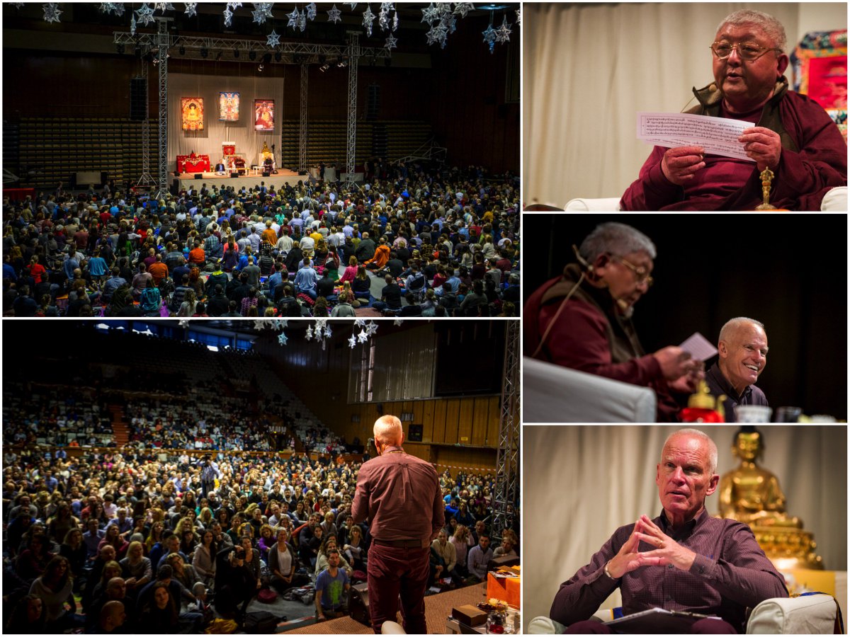 Lama Jigme Rinpoche gives the Empowerment into Marpa at the <a href="/DiamondWay/">Diamond Way Buddhism</a> New Year's Course 2016 together with <a href="/LamaOle/">Lama Ole Nydahl</a> in Sofia