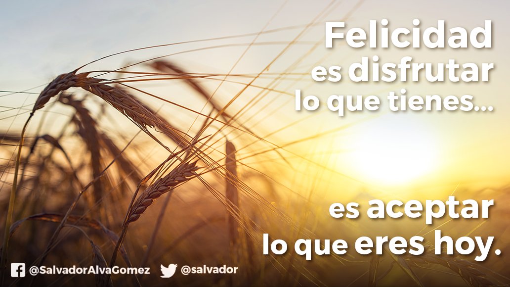Salvador's tweet photo. Buscamos la fórmula para ser felices sin darnos cuenta que la felicidad es disfrutar lo que nos apasiona y aceptarnos tal como somos. https://t.co/6m4oLQkBz2