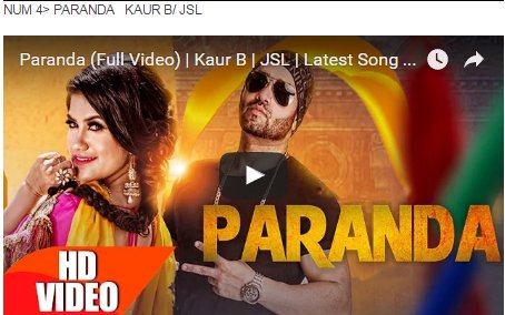 Punjab2000music's tweet photo. Loving the gorgeous @KaurBmusic #PARANDA @jslsingh @iTunes #NUM4 #P2KTopTen @Speed_Records @jazzyb @dineshauluck https://t.co/fUSn9wK6xA https://t.co/kdF4ZBX91v