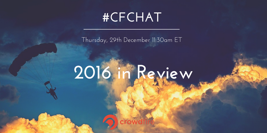 Crowdfire's tweet photo. Looking back on 2016 can help set the right tone for 2017! 😇 Let's talk about the year in review in today's #cfchat at 11:30am ET. https://t.co/eJFz6KBOCd