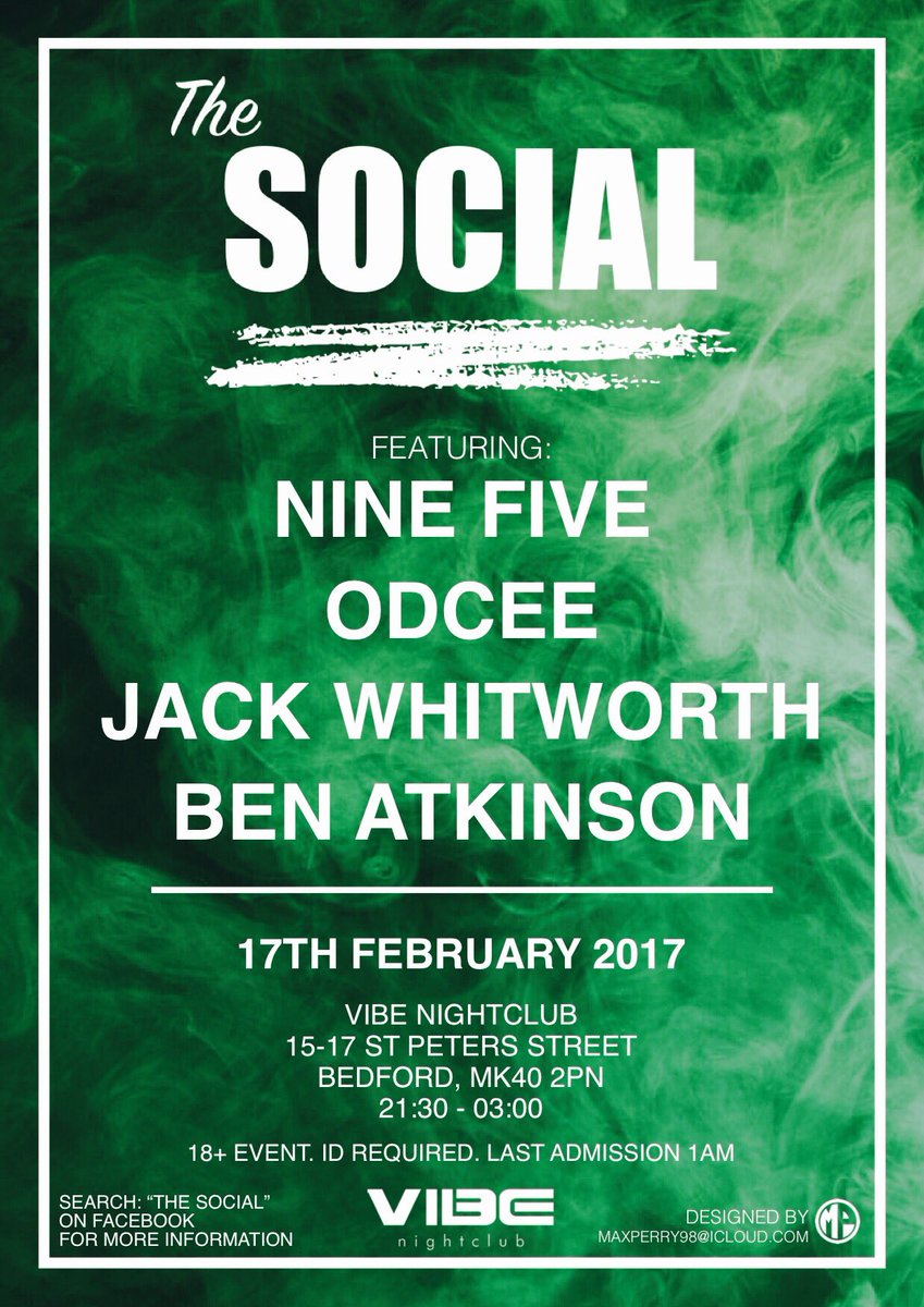 JackWhitworth's tweet photo. My new House &amp; Techno night coming to bedford🙌🏻🎉 Get involved😈 https://t.co/ghW87X96HH