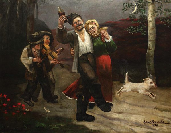 sup________'s tweet image. End of leave by Octav Bancila 1898