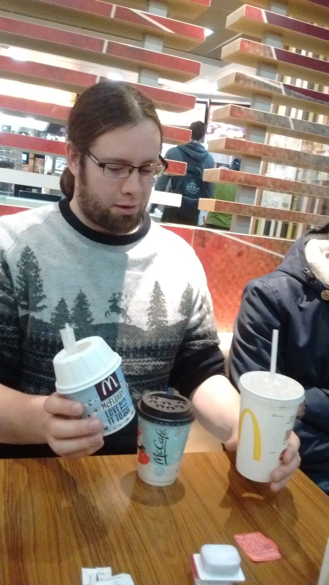 galaxy_gareth's tweet photo. Explaining why sunrise still gets later after the Winter Solstice with a McFlurry standing in for the Earth #McScience https://t.co/VlfoxEgOe1