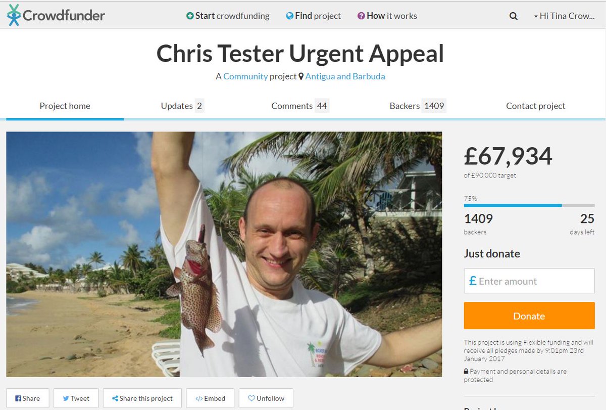 TQHeraldExpress's tweet photo. GOOD news on Chris Tester, he could be home within days #GetChrisHome https://t.co/NgXrjgH1LD https://t.co/KeecZb6vs0