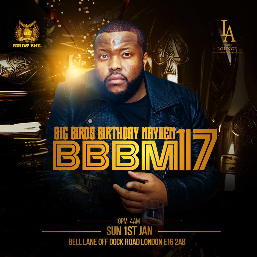 411_Records's tweet photo. 3 Days !! London UK🇬🇧 stand up !! 1st Jan @411records | 🔥💯BBBM17 #BirdsEntertainment @BigBirds85 https://t.co/97OitGycdM
