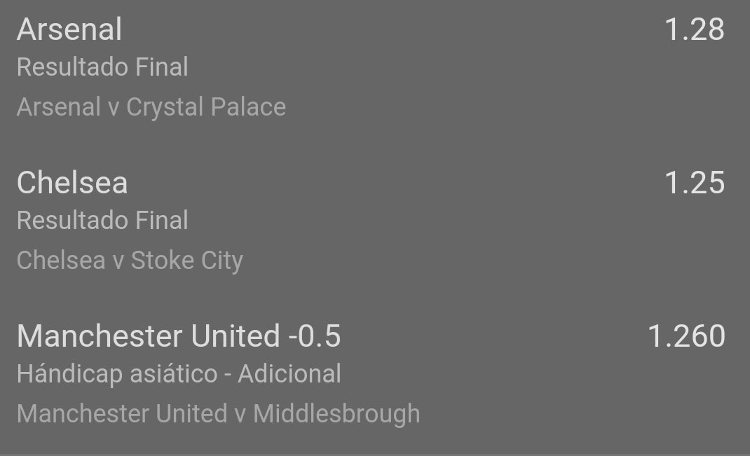KhaleesiPicks's tweet photo. PICKS PREMIER LEAGUE

Combi 3 partidos: STK 3
Combi 2 partidos: STK 2

Picks simples: STK adjuntado en importe de apuesta.

A por ello!👊🔥👍 https://t.co/UwMihyeHl2