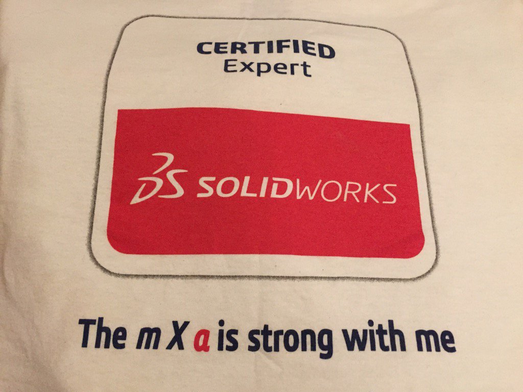 tahhhd's tweet photo. A year ago today I joined a very elite group of @SOLIDWORKS users when I received my #CSWE #QuestForCSWE #6in7 https://t.co/IQ08zW9i9o