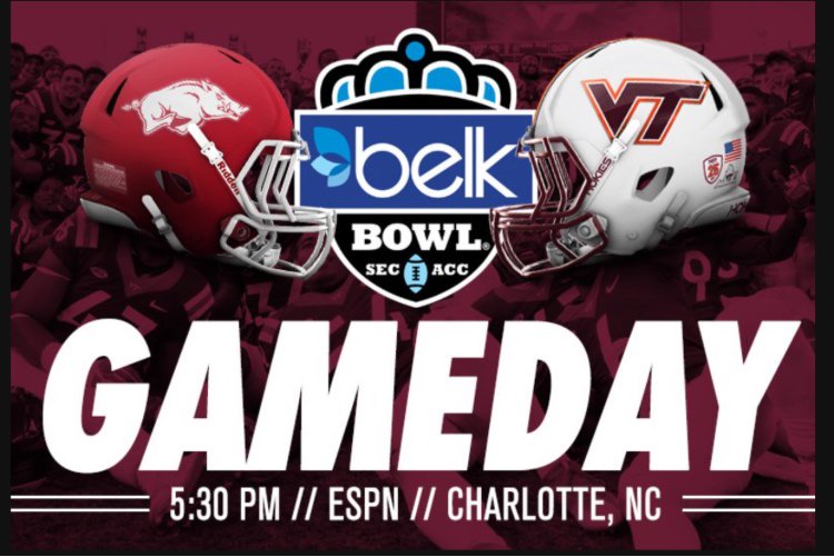 HokiesFB's tweet photo. IT’S GAMEDAY!

🏈 #BeatArkansas 
📍 Bank of America Stadium
🕠 5:30 PM EST
📺 ESPN https://t.co/Nj0nhVuXO8