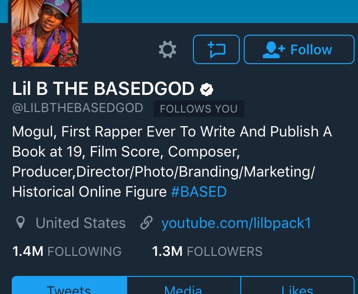 LameOlJordan's tweet photo. Ayeee @LILBTHEBASEDGOD Followed Me✊🏽 https://t.co/i59DrwwRh4