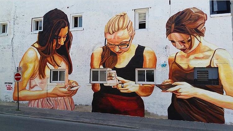 Modern Society Street Art by Jupiterfab #art #mural #graffiti #streetart