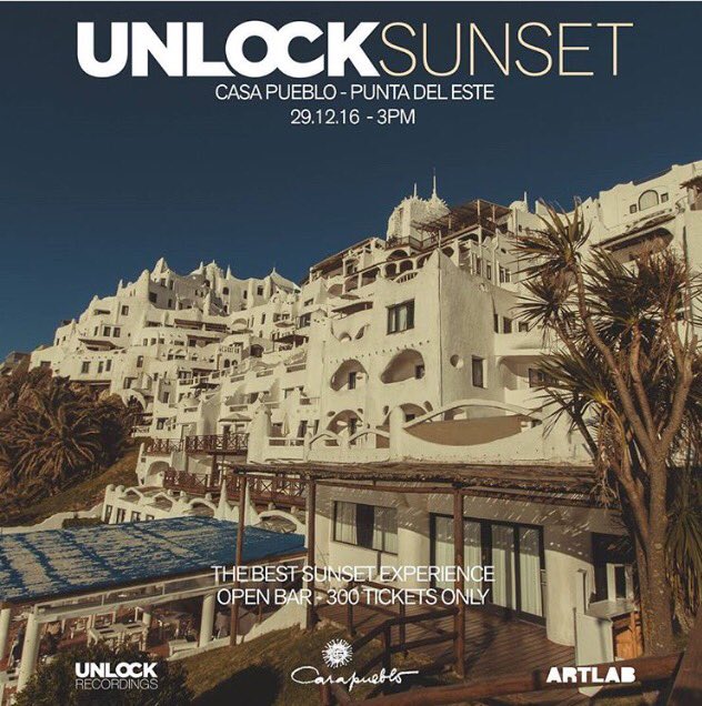 Venueproduction's tweet photo. Hoy jueves 29 diciembre 3:00 pm #UnlockSunset #PuntaDelEste #Uruguay Produce @unlocke #TheBestSunset #Music #Beats #Sounds https://t.co/OjqZtUSf49