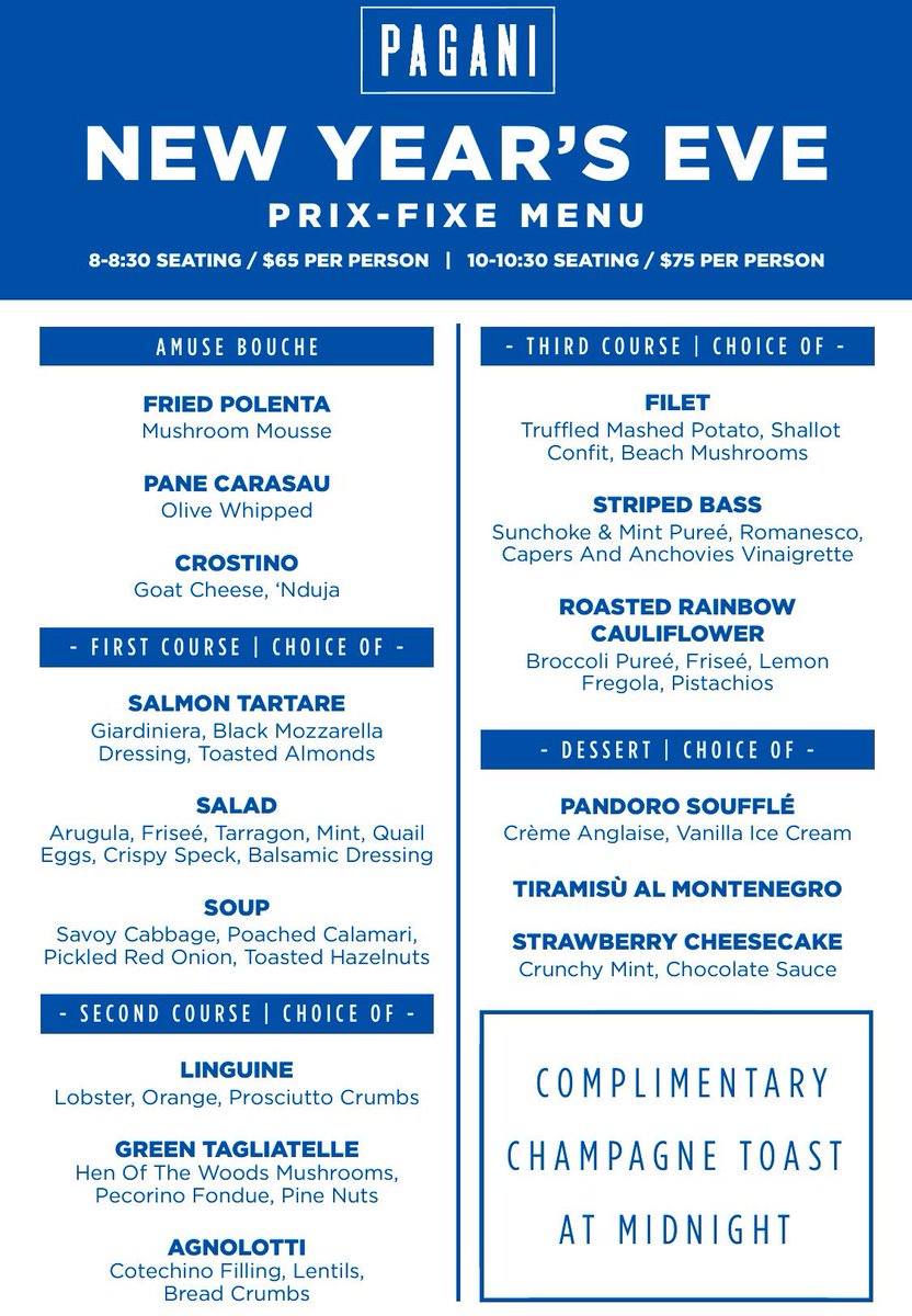 CaesarFSilva's tweet photo. Join me at Pagani for NYE. Call us for reservations 212-4885800 https://t.co/BqtLxELjrU