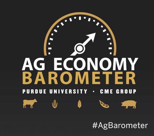 PUCommercialAg's tweet photo. Dec. #AgBarometer results available Jan. 10 @ 9:30a EST/8:30a CST. Normal report schedule resumes Feb. 7. https://t.co/5TV6AFu0h5 @CMEGroup https://t.co/lMoeb2lwpG