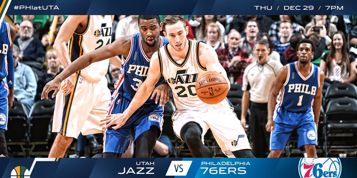 🏀: #PHIatUTA  📺: @ROOTSPORTS_RM  📻: @1280sports  🎟: goo.gl/pnyYuj  📍: @vivintarena  👻: Utah Jazz https://t.co/Z228k4f4Lg