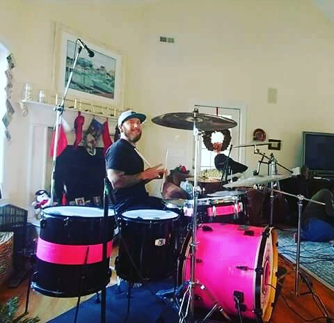 PaleoSunVibes's tweet photo. Studio Day2 - Drum tracking session -Zach Foust #PinkDrums #MusicForMammograms2016 https://t.co/lGHnyMN6Ki