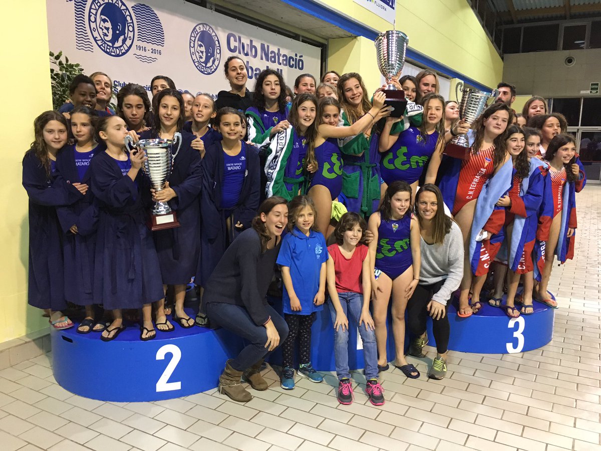 nataciocat's tweet photo. WPOLO. A la @turboswim Christmas Cup alevina femenina 1r @CEMediterrani 2n @cnmataro 3r @wpterrassa https://t.co/UMmB76QlSI