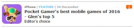 PomeloGames's tweet photo. One of PG's editors included #MarsMars in his top 5 games of 2016, together with #SuperMarioRun and #clashroyale :D
https://t.co/0Sh3kmLYzv https://t.co/41sJG6WdOk