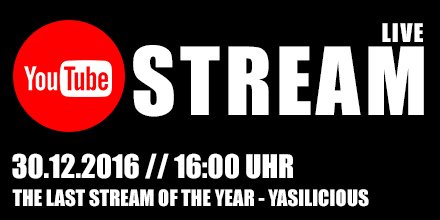 Hey ihr Lieben, morgen wird wieder gestreamt. Das letzte Mal in diesem Jahr ;) morgen um 16 Uhr YouTube einschalten.Freuen uns auf euch <3