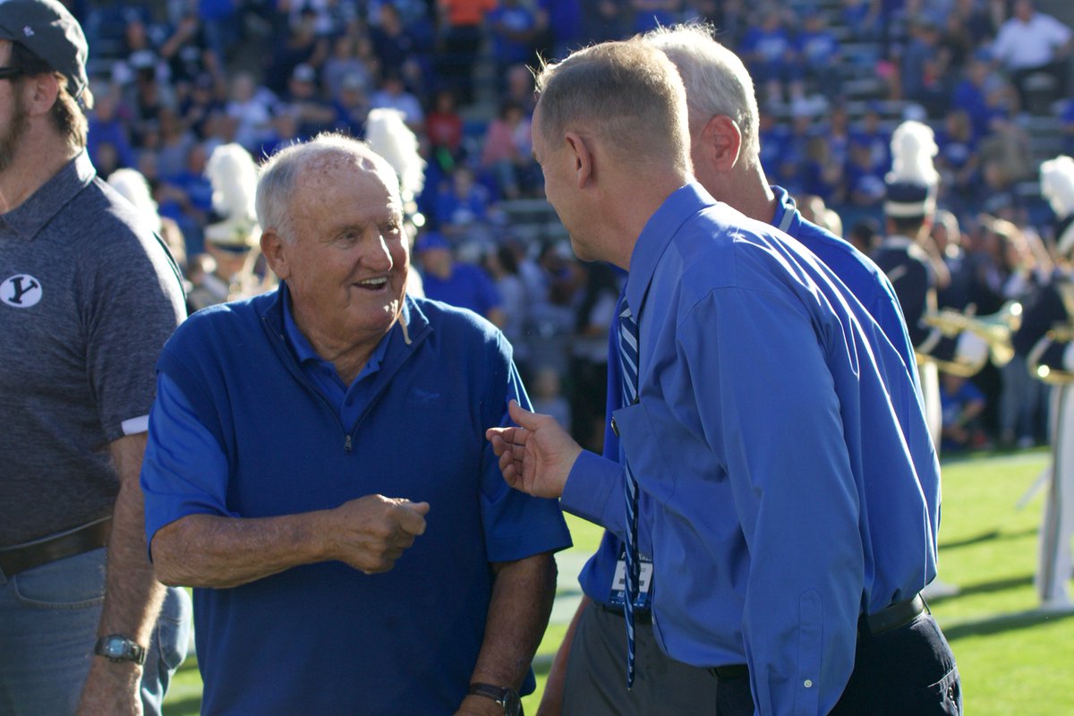 KSLdads's tweet photo. Rest in peace, Coach.  May your tee time with God include as many smiles and laughs as those you gave the rest of us here on earth.  #BYU https://t.co/1pNBOTCOwa